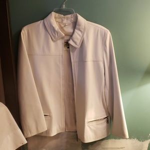 White leather  jacket
